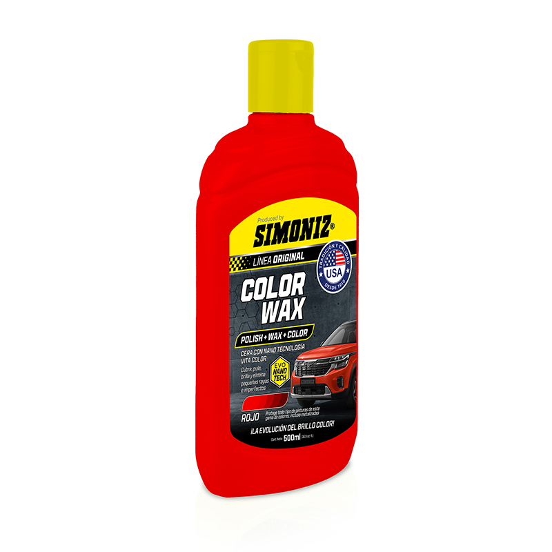 CERA COLOR WAX SIMONIZ CON NANO TECNOLOGÍA ROJO 500ML - Imagen 2